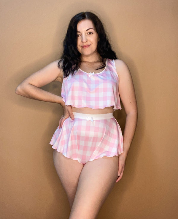 Tall French Knicker - Pink Gingham