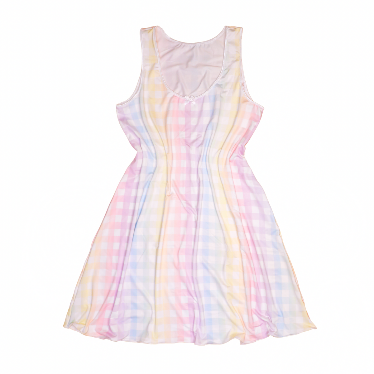 Jersey Dress - Rainbow Gingham