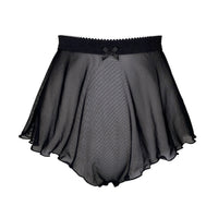 Tall French Knickers - Black Mesh