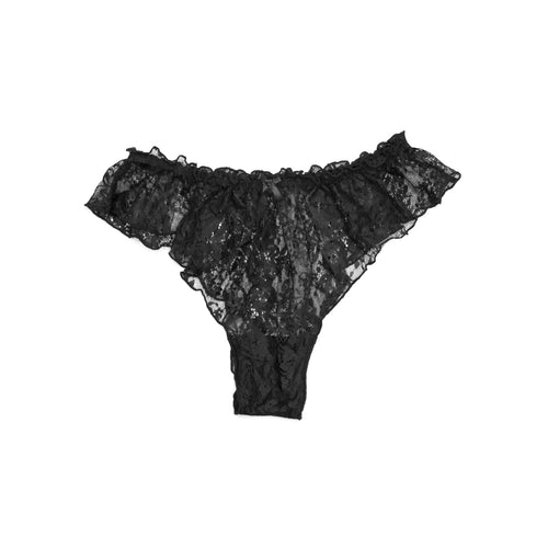 Black Lace French Knickers  Handmade Lingerie, Sleepwear & Loungewear  Desvalido Australia