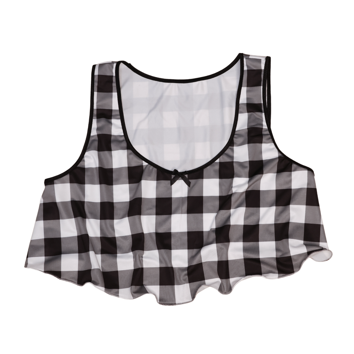 Cropped Camisole - Black Gingham