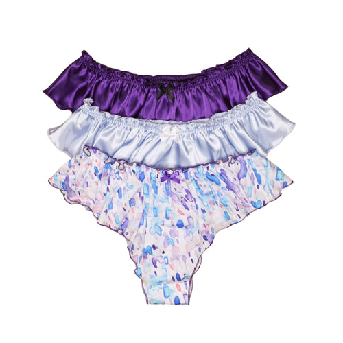 Mini French Knicker Gift Set - Dusk Watercolour Cotton by Desvalido and  Roamer Designs