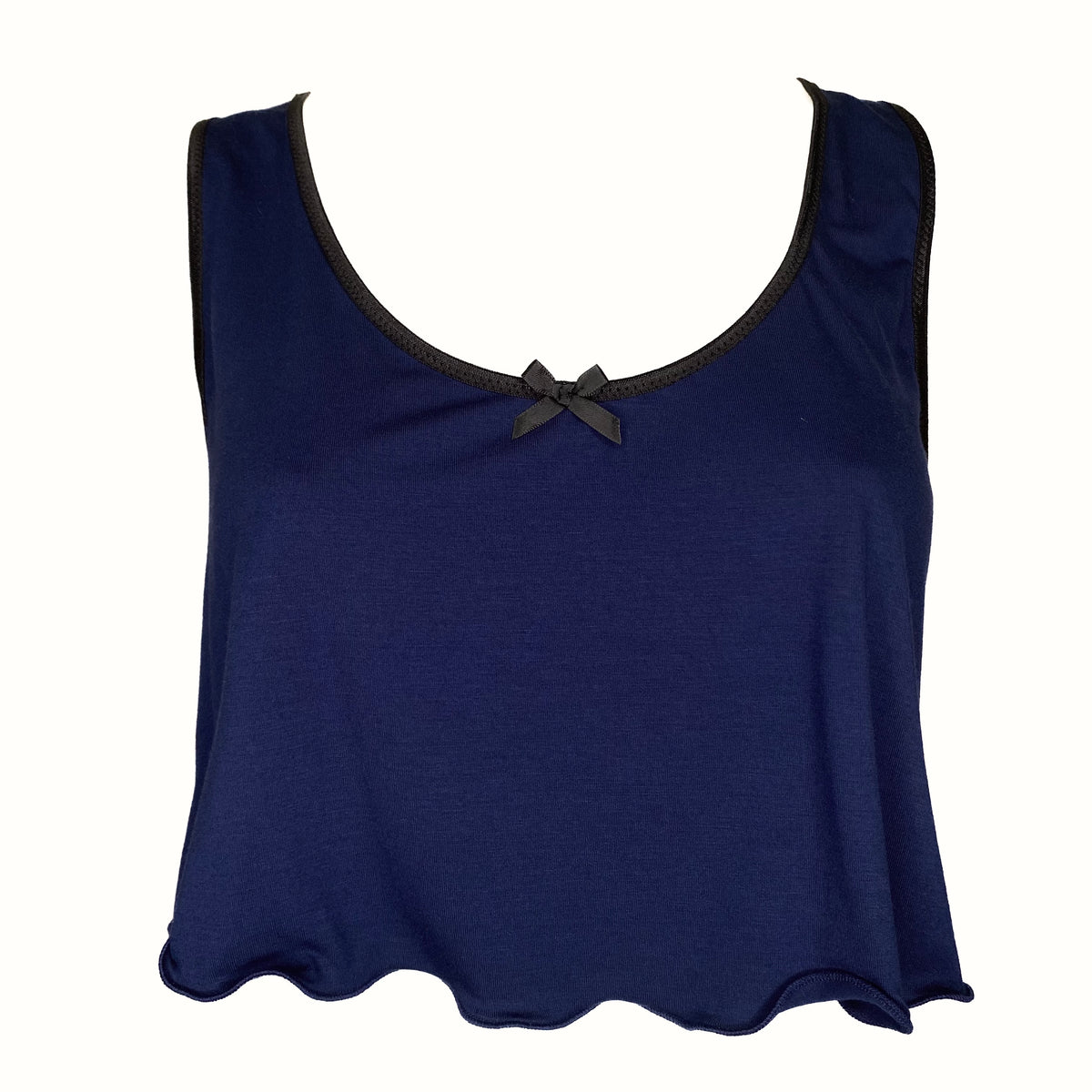 Cropped Camisole - Navy Bamboo