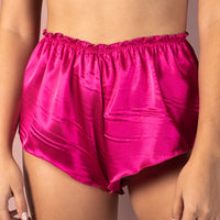 High Waisted Classic French Knicker - Hot Pink