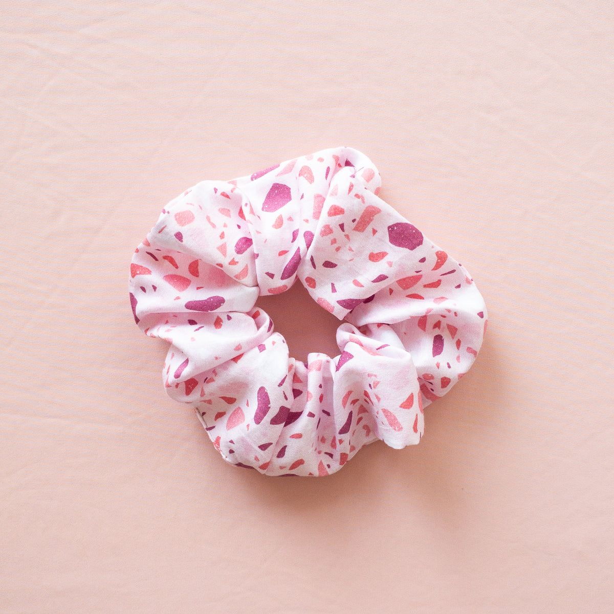 Cotton Classic Scrunchie - Pink Terrazzo