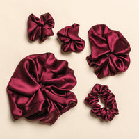 Silk Scrunchie Set of Five