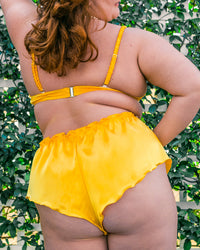 Classic Silk French Knicker - Marigold Yellow