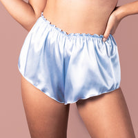 High Waisted Silk French Knicker - Periwinkle Blue