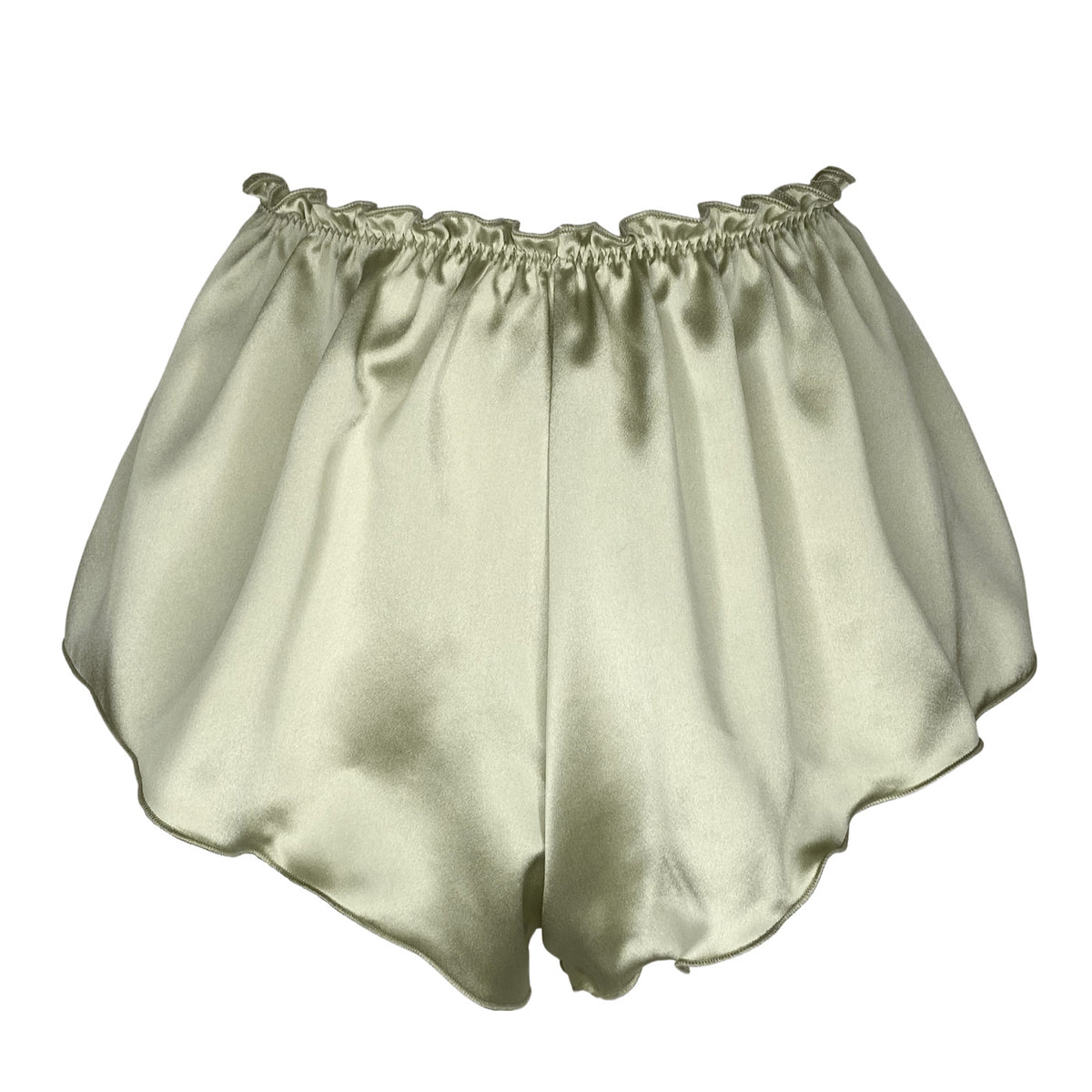 High Waisted Classic Silk French Knicker - Sage