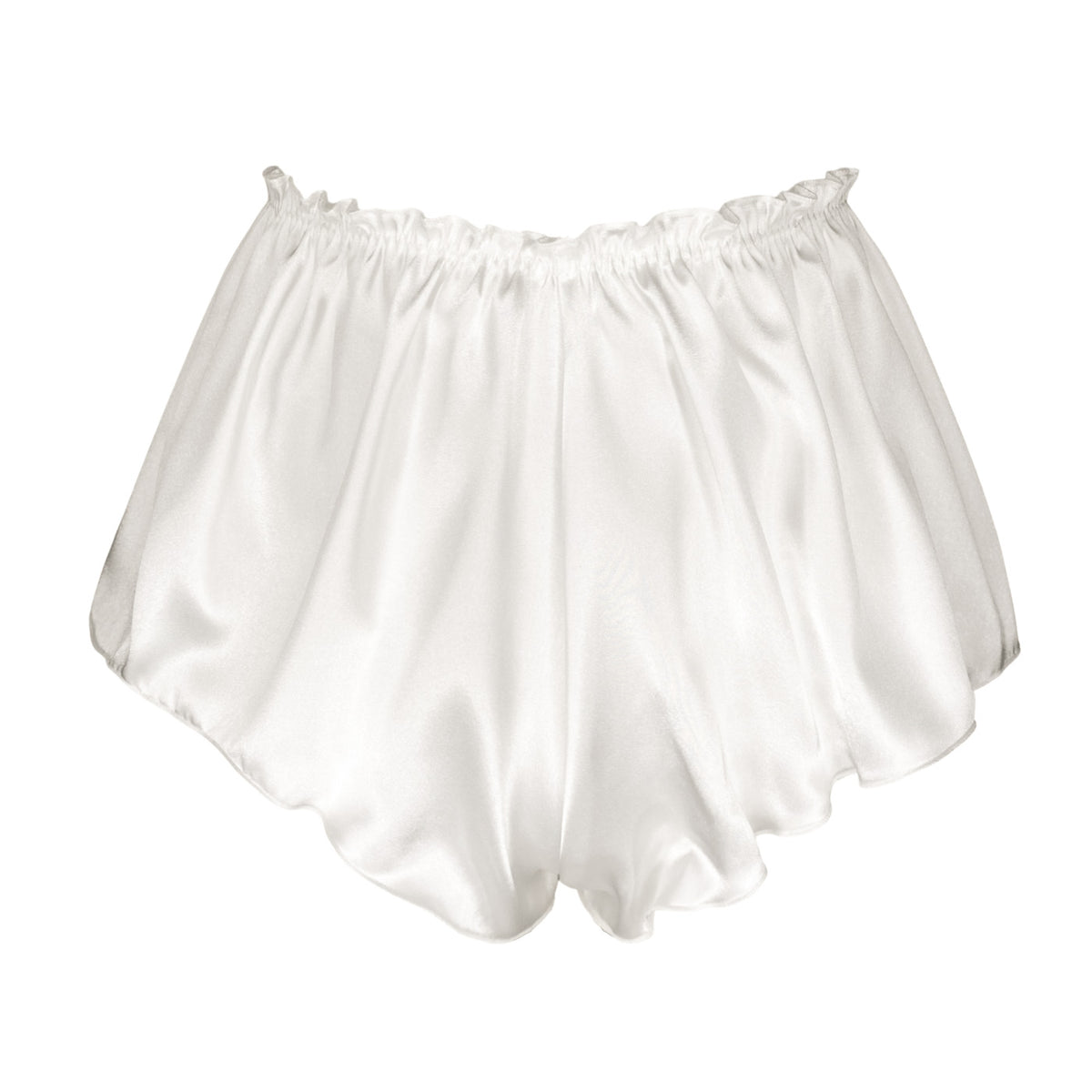 High Waisted Classic French Knicker - White