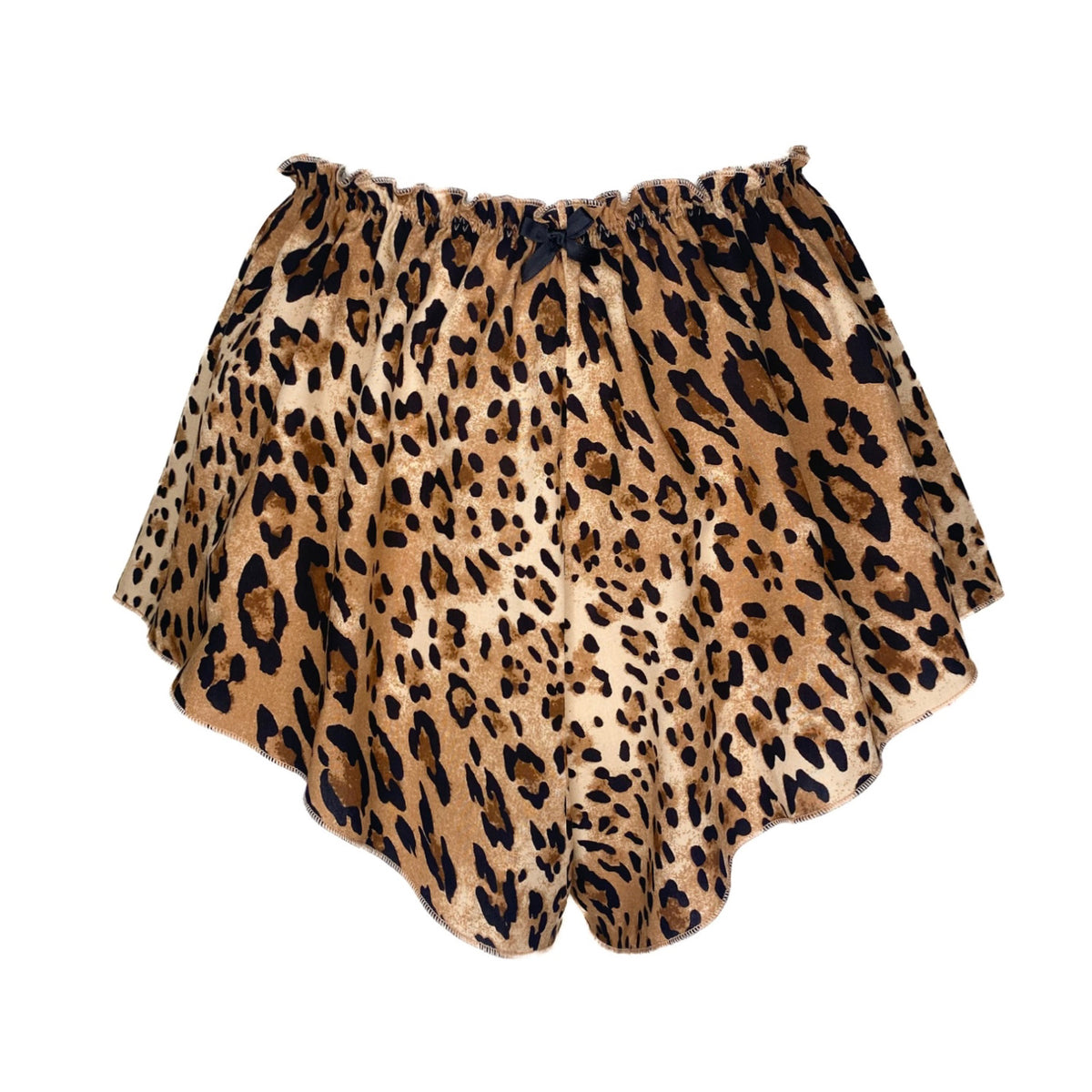 High Waisted Classic French Knicker - Leopard Rayon