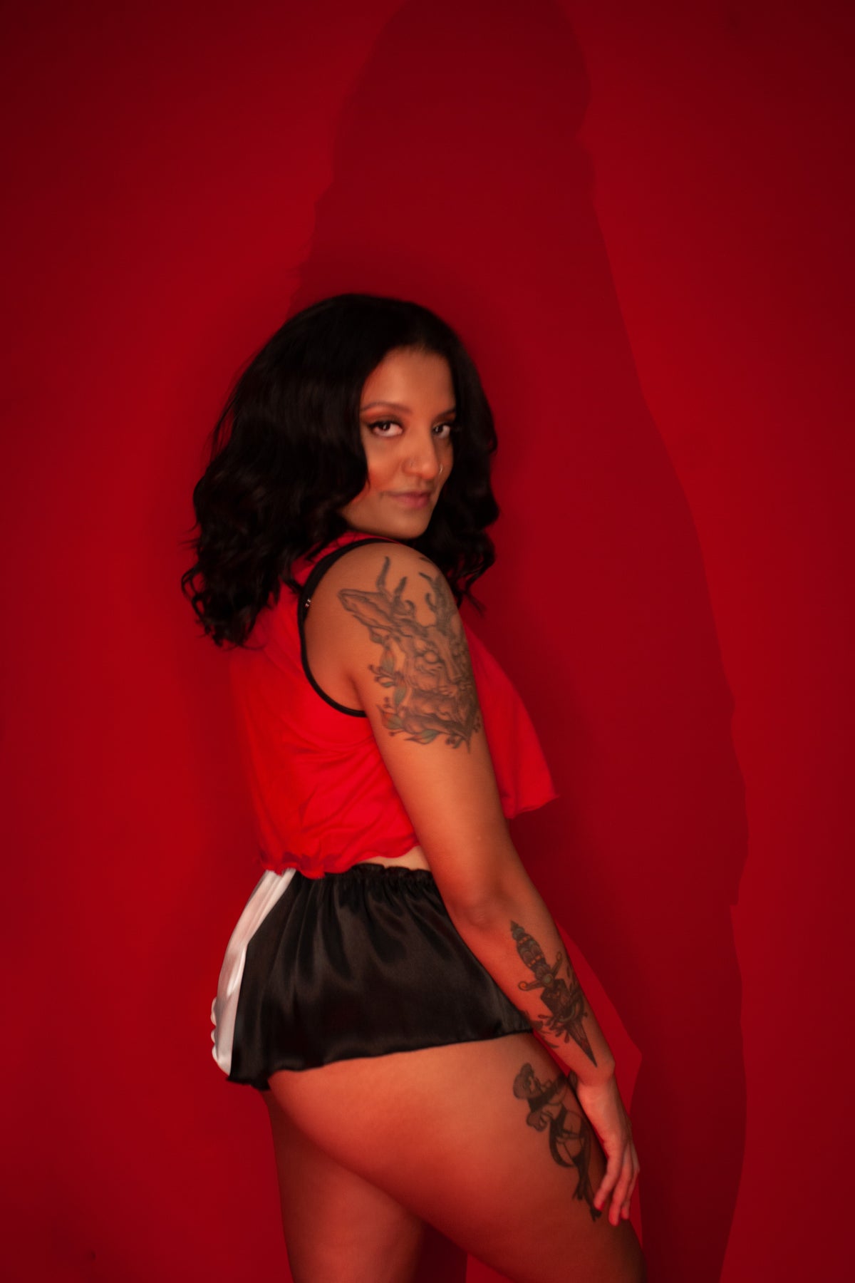 Cropped Camisole - Pepper Red